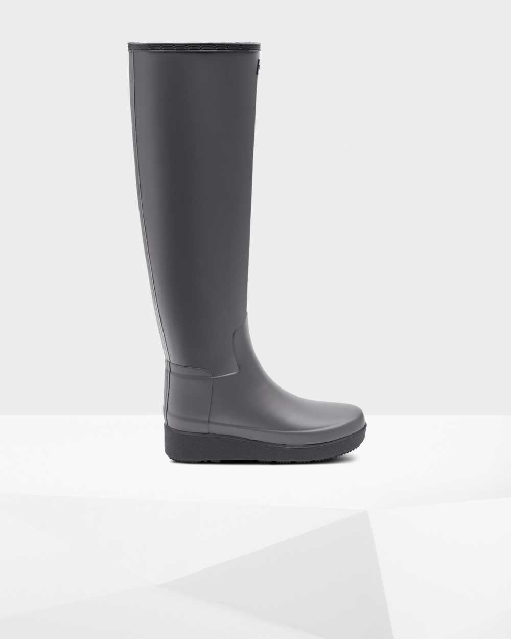 Stivali Pioggia Hunter Refined Slim Fit Creeper Knee-High Donna - Grigie Chiaro | 806-371946 IT